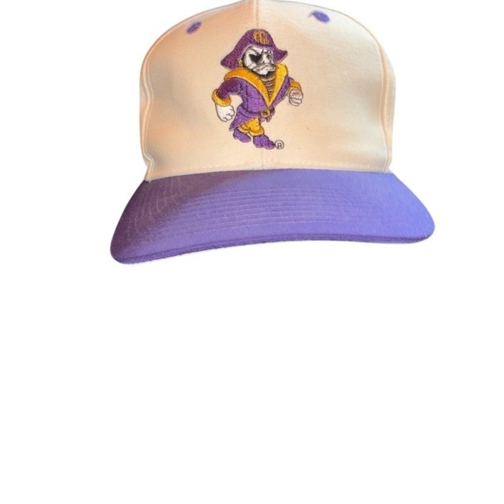 ECU Vintage Top of the World Pirates Baseball Cap Hat Purple Snapback One Size